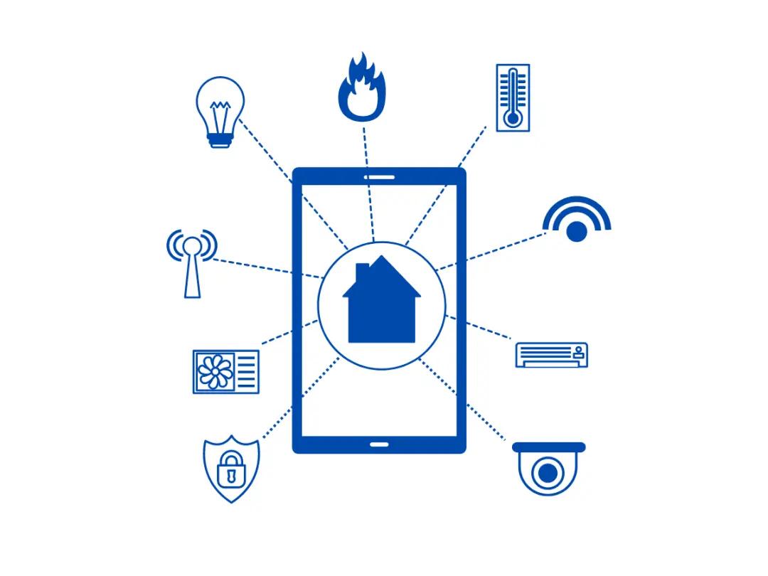 A mobile phone displaying a building management system.